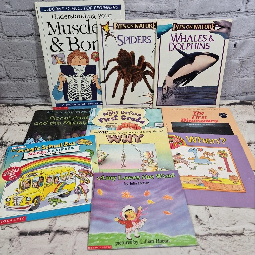 Children's Non Fiction Educational Books Vtg Lot Of 10 Nature Animals Science